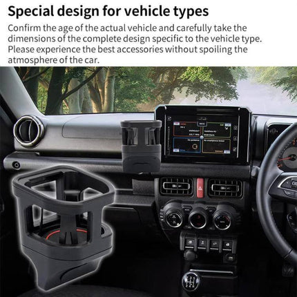 Water Cup Holder For Suzuki Jimny In Car Daily Use - compact ABS cup holder installed in Jimny dashboard for secure bottles and easy cleaning