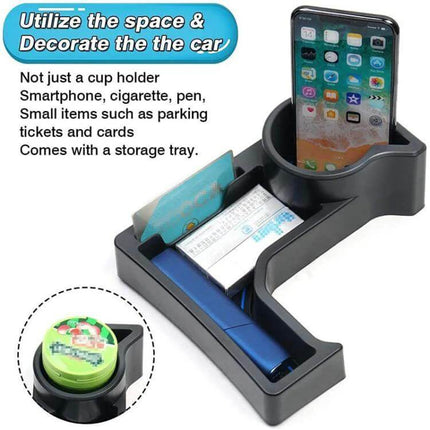 Suzuki Jimny Central Console Storage Box With Anti-Slip Mats compact organizer for phone, cards, coins and cables - non-toxic molded fit