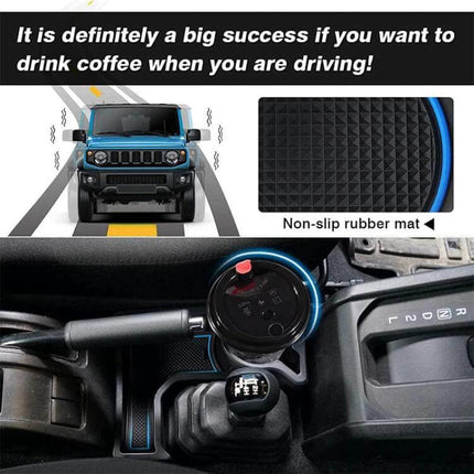 Suzuki Jimny Central Console Storage Box With Anti-Slip Mats — compact organizer holding cup, keys, cables in front cabin, non-toxic rubber mat