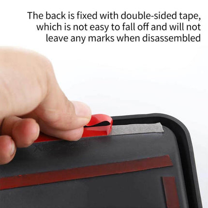 Suzuki Jimny Dashboard Storage Box Custom Fit Keeps Small Items Handy shown with double-sided tape backing for secure, no-mark dashboard installation