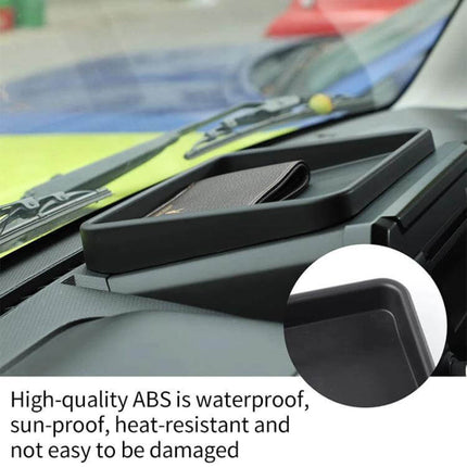 Suzuki Jimny Dashboard Storage Box Custom Fit Keeps Small Items Handy - black ABS dashboard organizer tray