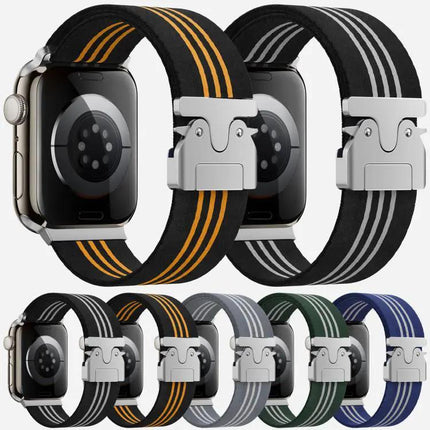 Braided Nylon Parachute Buckle Band for Apple Watch 38-49mm
