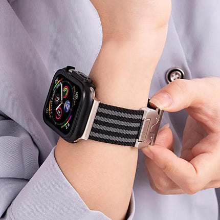 Braided Nylon Parachute Buckle Band for Apple Watch 38-49mm
