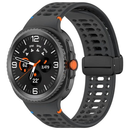 Magnetic Black Silicone Band For Galaxy Watch9/8 Classic