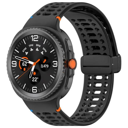 Magnetic Black Silicone Band For Galaxy Watch9/8 Classic