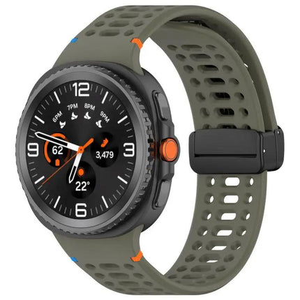 Magnetic Black Silicone Band For Galaxy Watch9/8 Classic