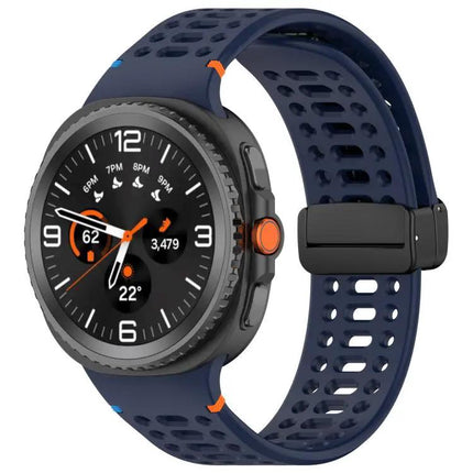 Magnetic Black Silicone Band For Galaxy Watch9/8 Classic