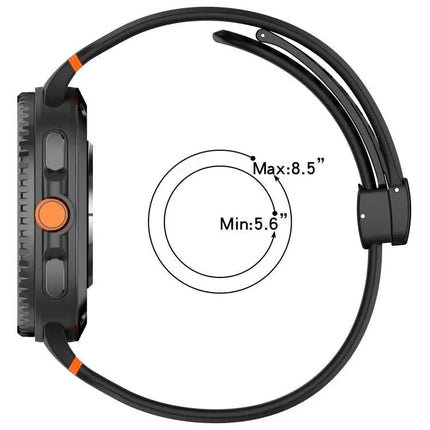 Magnetic Black Silicone Band For Galaxy Watch9/8 Classic