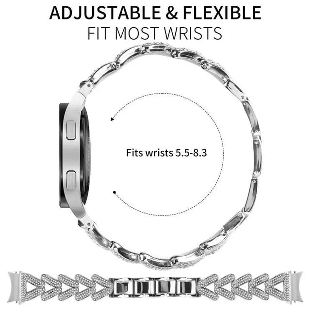 20mm Metal Twist Diamond Watch Band for Samsung Galaxy Watch | Syndmart