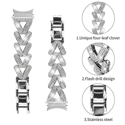 20mm Metal Twist Diamond Watch Band for Samsung Galaxy Watch