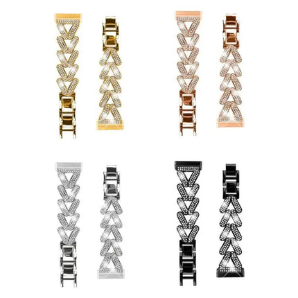 20mm Twist Diamond Metal Band For Fitbit Versa4/3/Sense