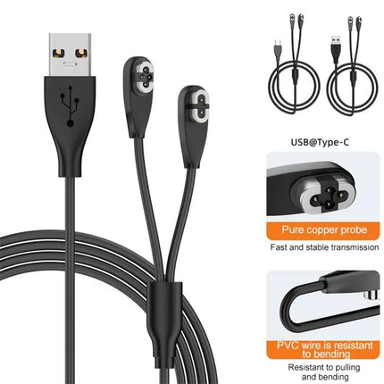 Shokz Earphone Magnetic Charging Cable USB Type-C 2-in-1 1m