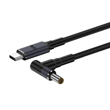 Durable 1.8 Meter Type-C to DC Laptop Charging Cable with braided 140W fast-charge cord and multi-DC tip for travel and coffee-shop use