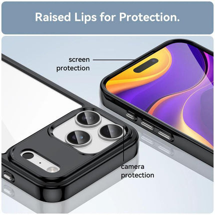 Acrylic TPU Phone Case For Everyday Use with raised lips for screen and camera protection, slim smooth grip