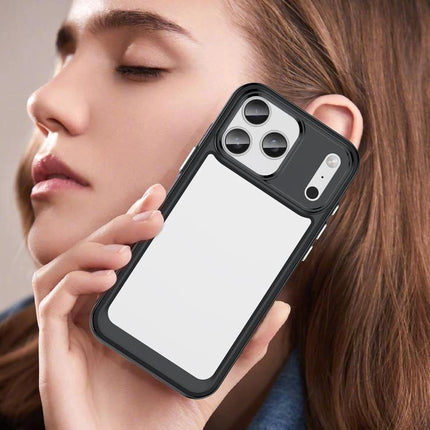 Acrylic TPU Phone Case For Everyday Use showing slim acrylic shell with TPU core on a commuter-ready phone