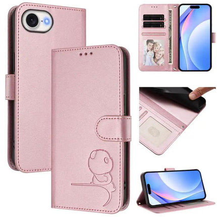 Litter Panda Leather Phone Case For Daily Essentials Carry