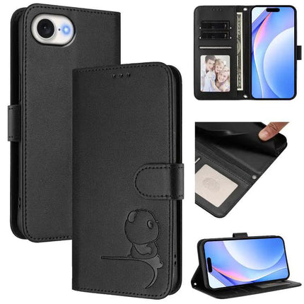 Litter Panda Leather Phone Case For Daily Essentials Carry