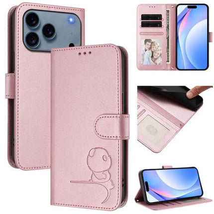 Litter Panda Leather Phone Case For Daily Essentials Carry