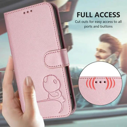 Litter Panda Leather Phone Case For Daily Essentials Carry