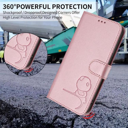 Litter Panda Leather Phone Case For Daily Essentials Carry