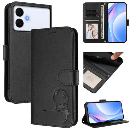 Litter Panda Leather Phone Case With Card Slot For Daily Essentials Protection And Everyday Use
