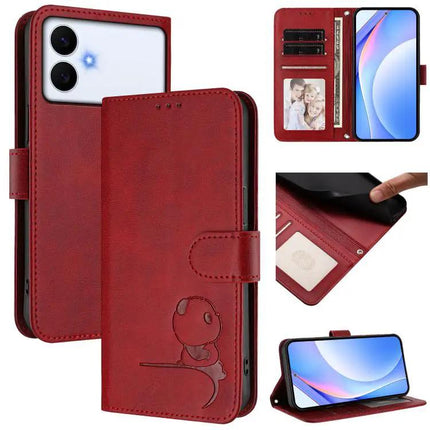 Litter Panda Leather Phone Case With Card Slot For Daily Essentials Protection And Everyday Use