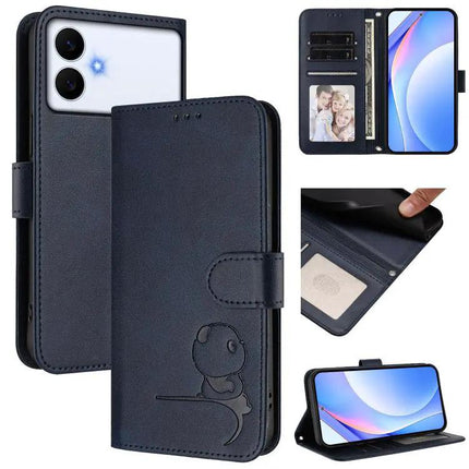 Litter Panda Leather Phone Case With Card Slot For Daily Essentials Protection And Everyday Use
