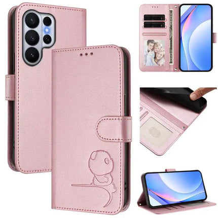 Litter Panda Leather Phone Case With Card Slot For Daily Essentials Protection And Everyday Use