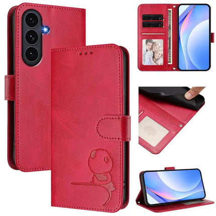 Litter Panda Leather Phone Case With Card Slot For Daily Essentials Protection And Everyday Use