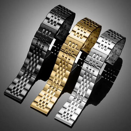 Xdfind Stainless Steel Seven-Bead Watch Band 14-22mm