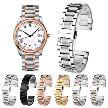 Stainless Steel Five-Bead Butterfly Watch Band 14-22mm