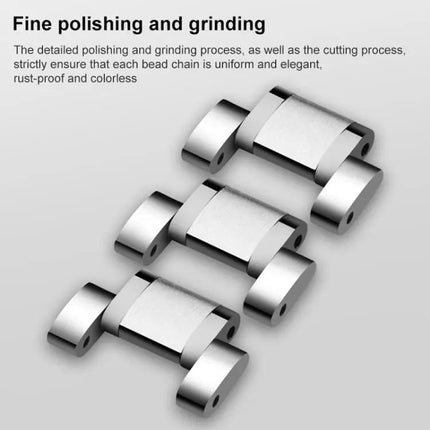 Stainless Steel Five-Bead Butterfly Watch Band 14-22mm