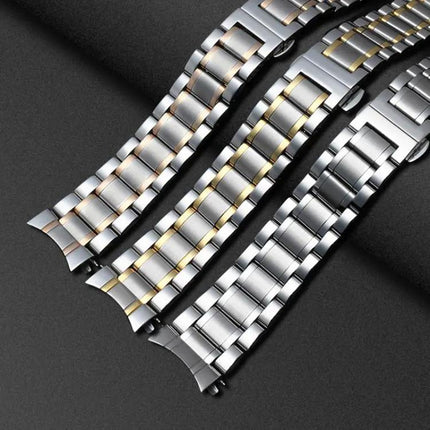 Stainless Steel Five-Bead Butterfly Watch Band 14-22mm