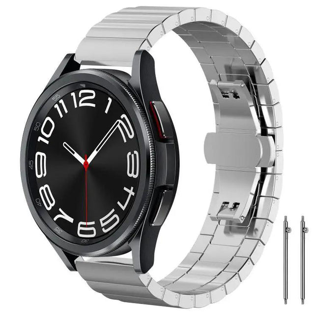 Bamboo Solid Stainless Steel Watch Band Strap 18/20/22/14mm