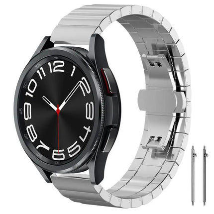 Bamboo Solid Stainless Steel Watch Band Strap 18/20/22/14mm