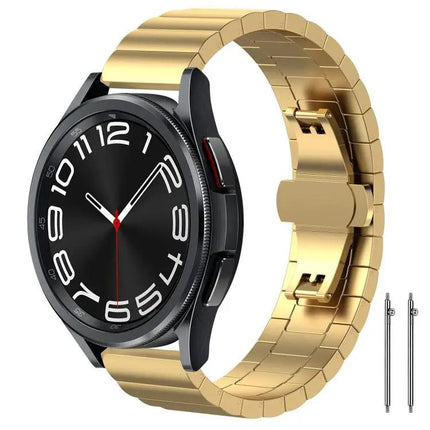 Bamboo Solid Stainless Steel Watch Band Strap 18/20/22/14mm