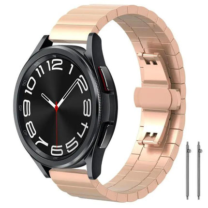 Bamboo Solid Stainless Steel Watch Band Strap 18/20/22/14mm