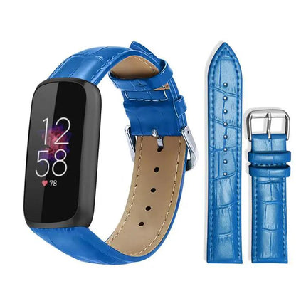 Bamboo Texture Leather Watch Band Compatible With Fitbit