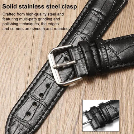Bamboo Texture Leather Watch Band Compatible With Fitbit