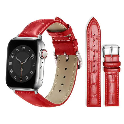 Xdfind Bamboo Texture Leather Watch Band 22mm Apple Watch