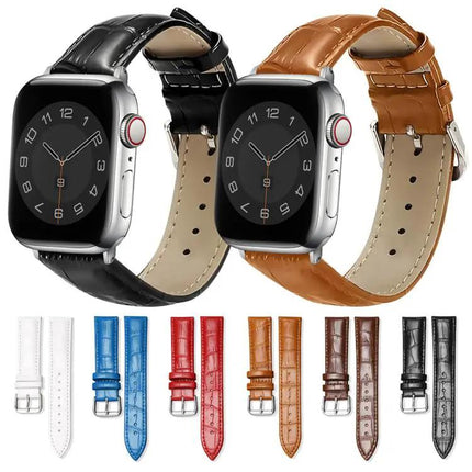Xdfind Bamboo Texture Leather Watch Band 22mm Apple Watch
