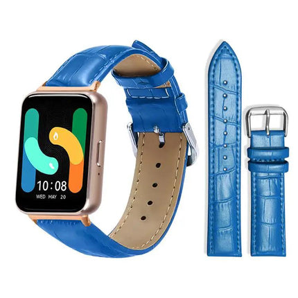 Bamboo Texture Leather Watch Band 20mm Buckle For Samsung
