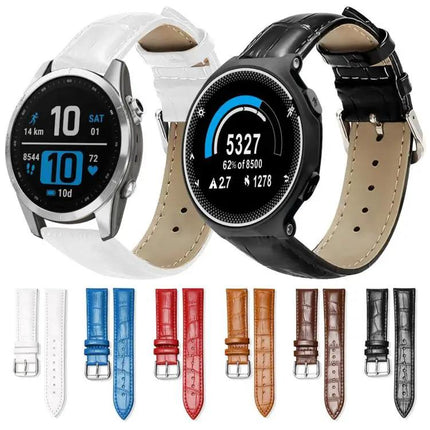 Bamboo Texture Leather Watch Band 20mm Buckle For Samsung