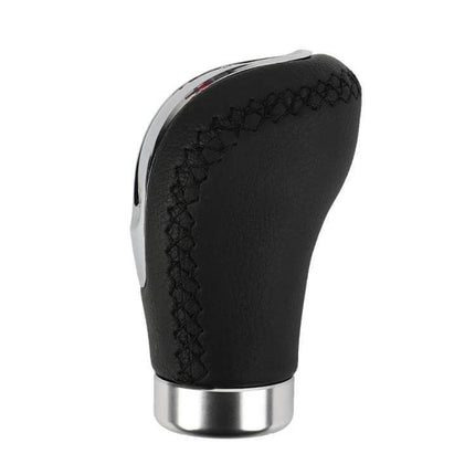 PU Leather Gear Shift Knob With Hole For Manual Transmission black stitched ergonomic replacement knob