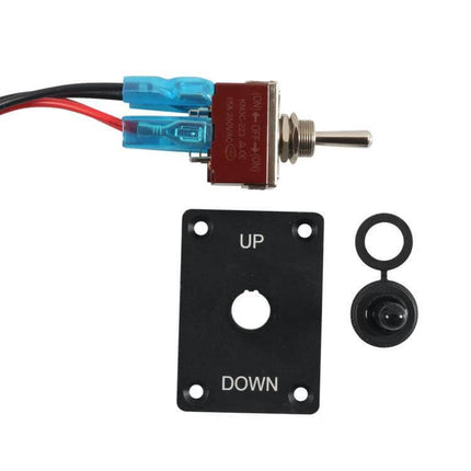 Marine RV 4-Pin Two-Speed Switch Panel For Campers With Cable compact aluminum panel bakelite housing UP-OFF-DOWN control for anchors awnings
