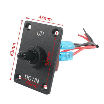 Marine RV 4-Pin Two-Speed Switch Panel For Campers With Cable compact aluminum UP-OFF-DOWN toggle switch for 12–24V anchors awnings jacks