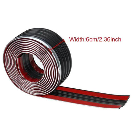 Durable Thickened Self-Adhesive Strip for Car Door Protection – roll of black PC edge guard strip 6cm width with red adhesive backing