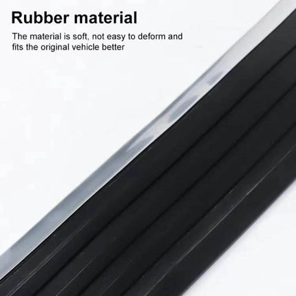 Durable Thickened Self-Adhesive Strip for Car Door Protection - close-up of black rubberized PC edge guard strip, soft durable material, no-residue adhesive