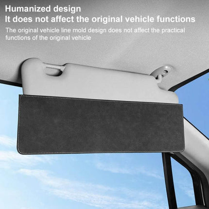 Car Sun Visor Card Extension Clip Adjustable for Glare suede-finish visor extender attached to car sun visor reducing driver glare