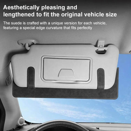 Car Sun Visor Card Extension Clip Adjustable for Glare suede-finish adjustable length visor extension blocking glare for driver view clarity